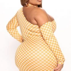 Fashion Nova Check It Mini Dress - Mustard/combo -fashion nova dresses Shop 06 22 22Studio2 CE AC 11 34 34 13 GD2350A Mustardcombo 0758 PLUS EH