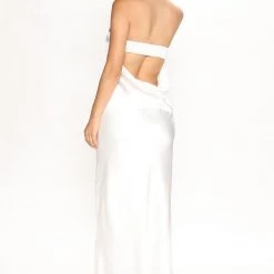 Fashion Nova Simple And Sweet Satin Maxi Dress - White -fashion nova dresses Shop 06 23 22Studio2 SN AC 11 49 11 45 D8236CPD White 1858 JB