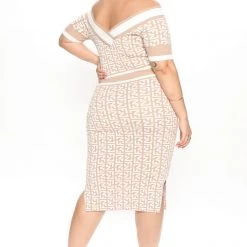 Fashion Nova FN Amazing Knit Dress - Taupe/combo -fashion nova dresses Shop 06 27 22Studio2 ME KP 09 55 31 5 SBD275B Taupecombo 2322 PLUS JB