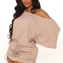 Fashion Nova Less Excuses Mini Dress - Taupe -fashion nova dresses Shop 06 28 21Studio1 MS 13 52 04 49 MD2569 Taupe 12571 WG