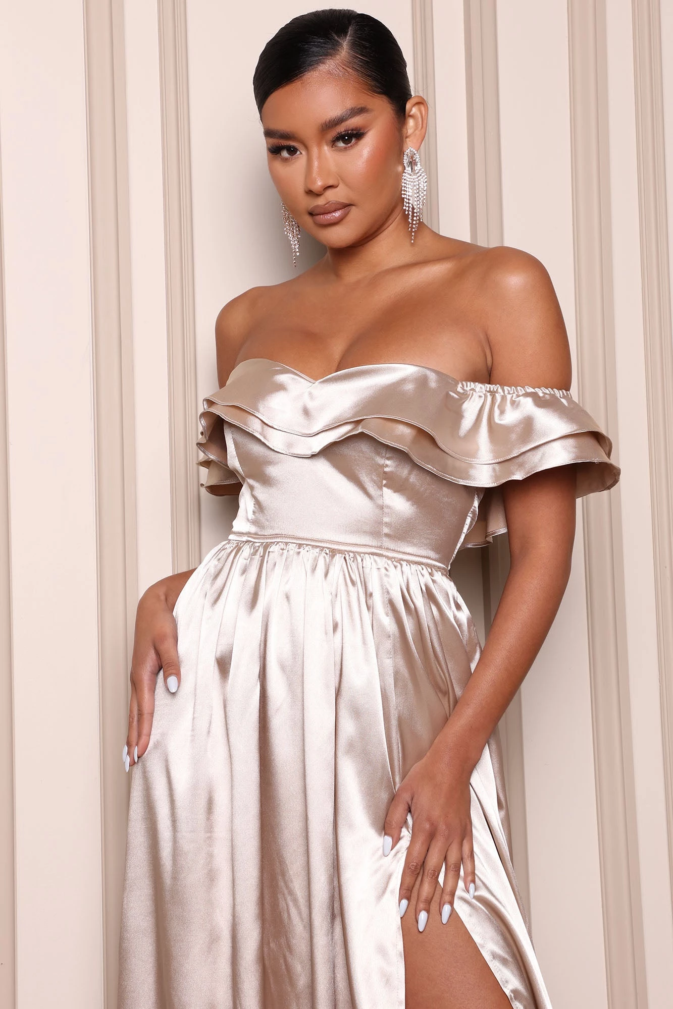 Fashion Nova Elise Satin Gown - Gold 4 Fashion Nova Elise Satin Gown - Gold - Image 2
