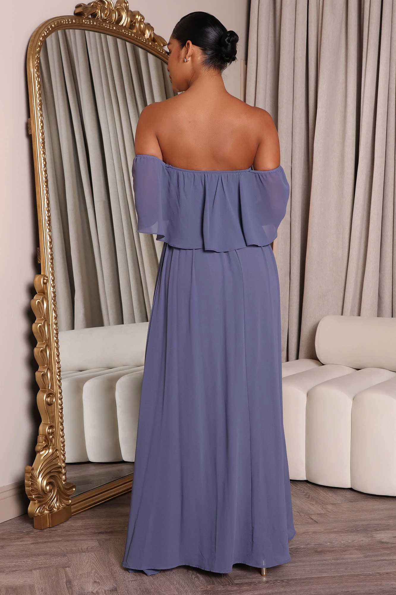 Fashion Nova Right By Your Side Maxi Dress - Slate Blue 5 Fashion Nova Right By Your Side Maxi Dress - Slate Blue - Image 3