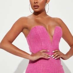 Fashion Nova Tall Celeste Tweed Mini Dress - Pink -fashion nova dresses Shop 06 28 22Studio1 CE KP 14 33 51 63 TDI7843 Pink 2293 JB