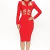 Fashion Nova Sophie Midi Dress - Red 2 Fashion Nova Sophie Midi Dress - Red -fashion nova dresses Shop 06 29 22Studio2 RT RL 10 52 03 28 SK3047 Red 3595 SG