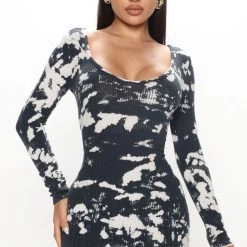 Fashion Nova Marley Tie Dye Midi Dress - Black/combo -fashion nova dresses Shop 06 29 22Studio2 RT RL 13 29 16 44 MXD1214FN Blackcombo 3705 EH