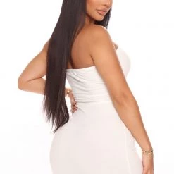 Fashion Nova Claire Thick Rib Mini Dress - White -fashion nova dresses Shop 06 30 21Studio4 SN KG 10 05 07 6 RD42465 White 5422 JK
