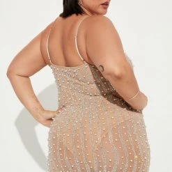 Fashion Nova Deep Dive Embellished Mini Dress - Nude -fashion nova dresses Shop 06 30 22Studio1 CE MR 15 50 31 37 BCCDS70476 Nude 5784 PLUS KL