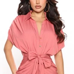Fashion Nova Summer Fridays Midi Shirt Dress - Rose -fashion nova dresses Shop 06 30 22Studio2 KJ JH 09 54 02 14 DM2550 Rose 4045 SG