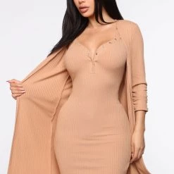 Fashion Nova Malia Ribbed Dress Set - Taupe -fashion nova dresses Shop 07 03 19 Studio 2 MA 10 32 26 11 LBST20403 Taupe 10890 JD scaled