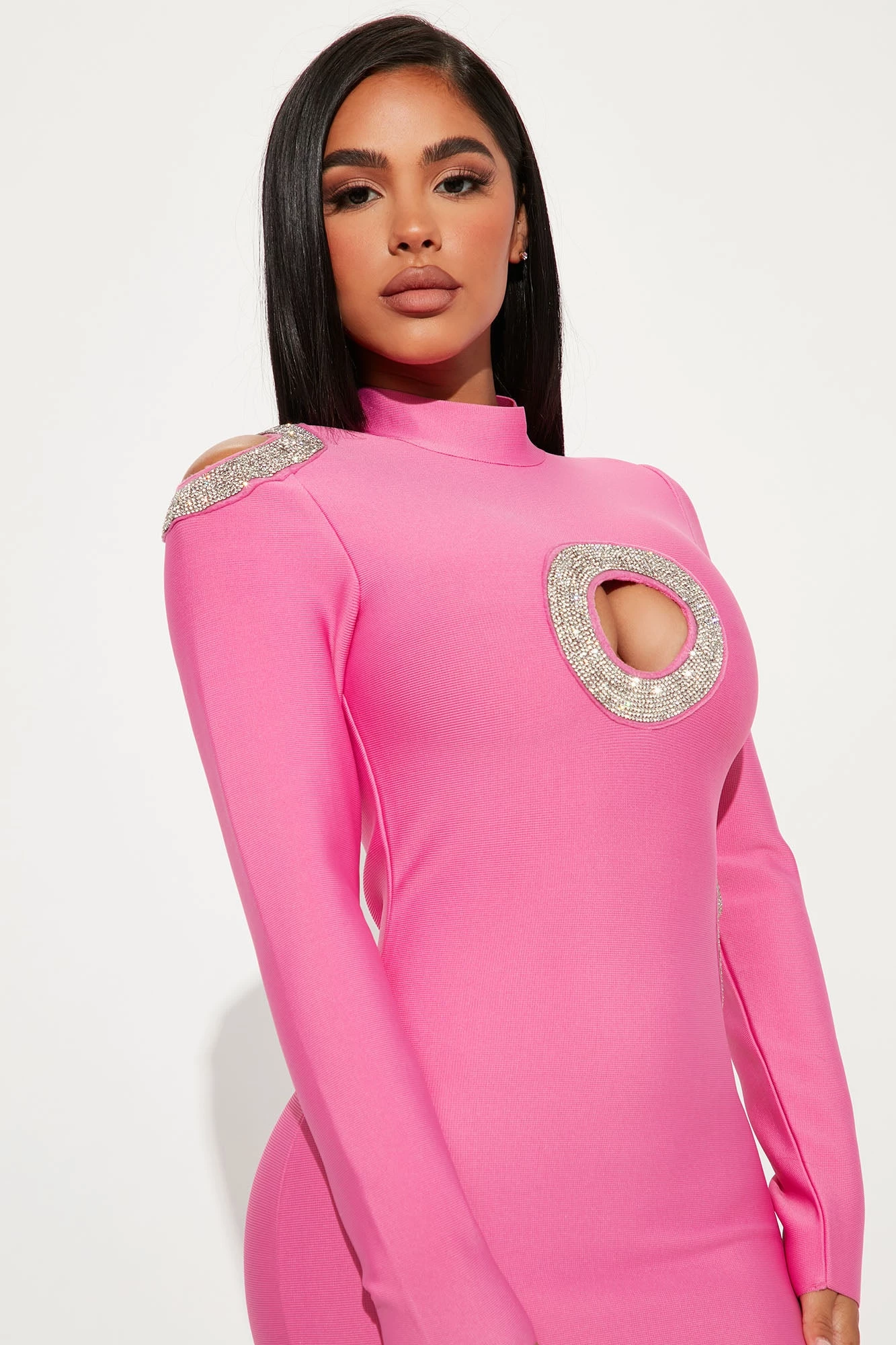 Fashion Nova Upper Class Bandage Mini Dress - Hot Pink 4 Fashion Nova Upper Class Bandage Mini Dress - Hot Pink - Image 2