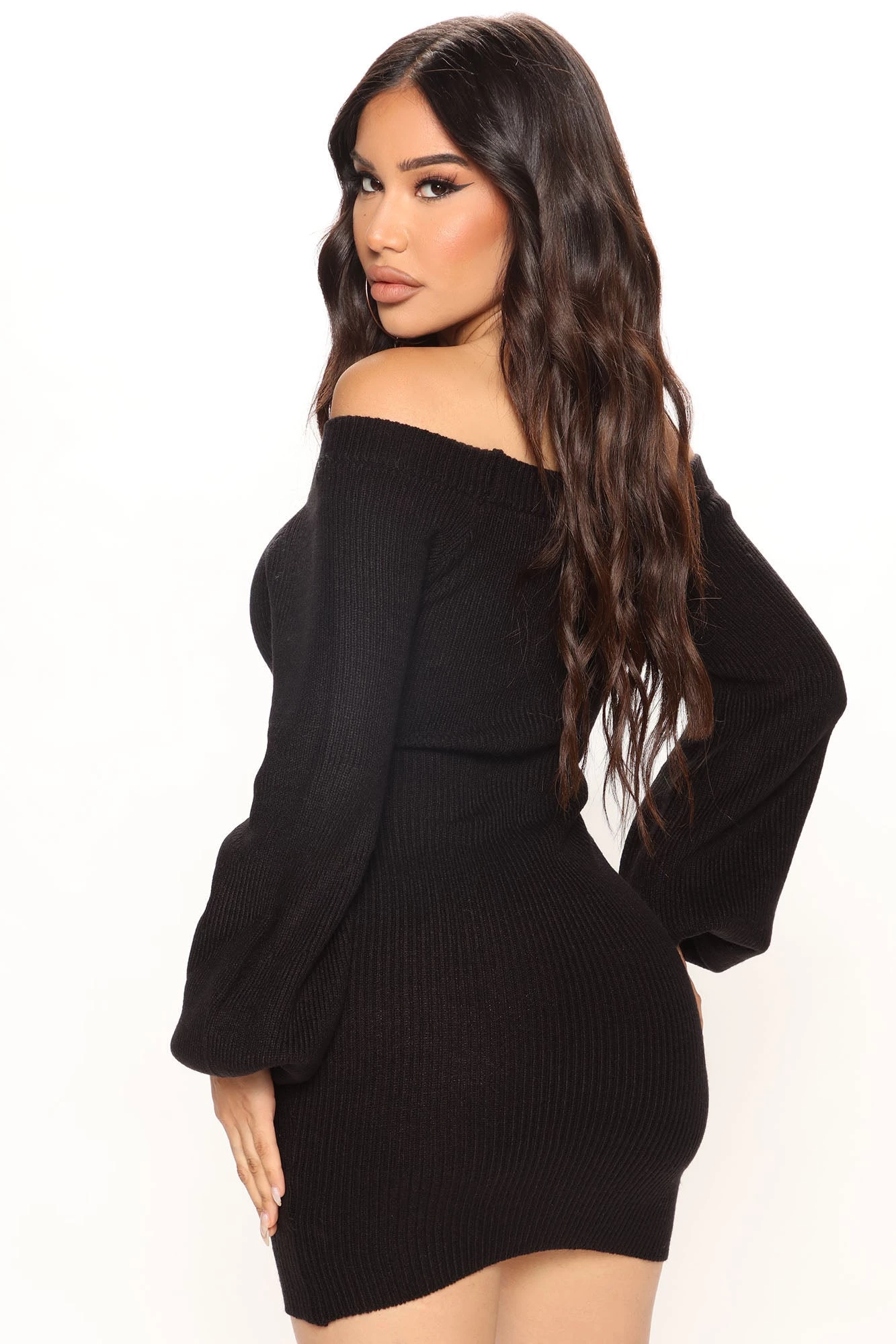 Fashion Nova Elektra Sweater Mini Dress - Black 5 Fashion Nova Elektra Sweater Mini Dress - Black - Image 3