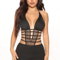 Fashion Nova Hit The Clubs Mini Dress - Black