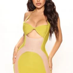 Fashion Nova Seleste Bandage Mini Dress - Chartreuse -fashion nova dresses Shop 07 05 22Studio2 SN KP 11 56 59 33 22822 Chartreuse 5100 KS