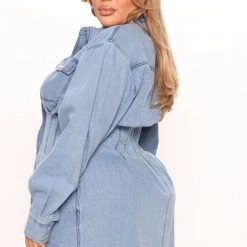 Fashion Nova Street Mood Denim Mini Dress - Light Wash -fashion nova dresses Shop 07 06 22Studio4 DM AC 15 22 33 74 ID4848 LightWash 2008 PLUS KS