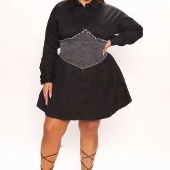 Fashion Nova Demi Corset Shirt Dress - Black 16 Fashion Nova Demi Corset Shirt Dress - Black -fashion nova dresses Shop 07 06 22Studio4 DM AC 15 41 19 76 JD3132 Black 2027 PLUS KS