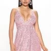 Fashion Nova One Last Time Sequin Mini Dress - Pink -fashion nova dresses Shop 07 07 22Studio2 ME RL 11 00 11 22 D50064 Pink 0179 PB