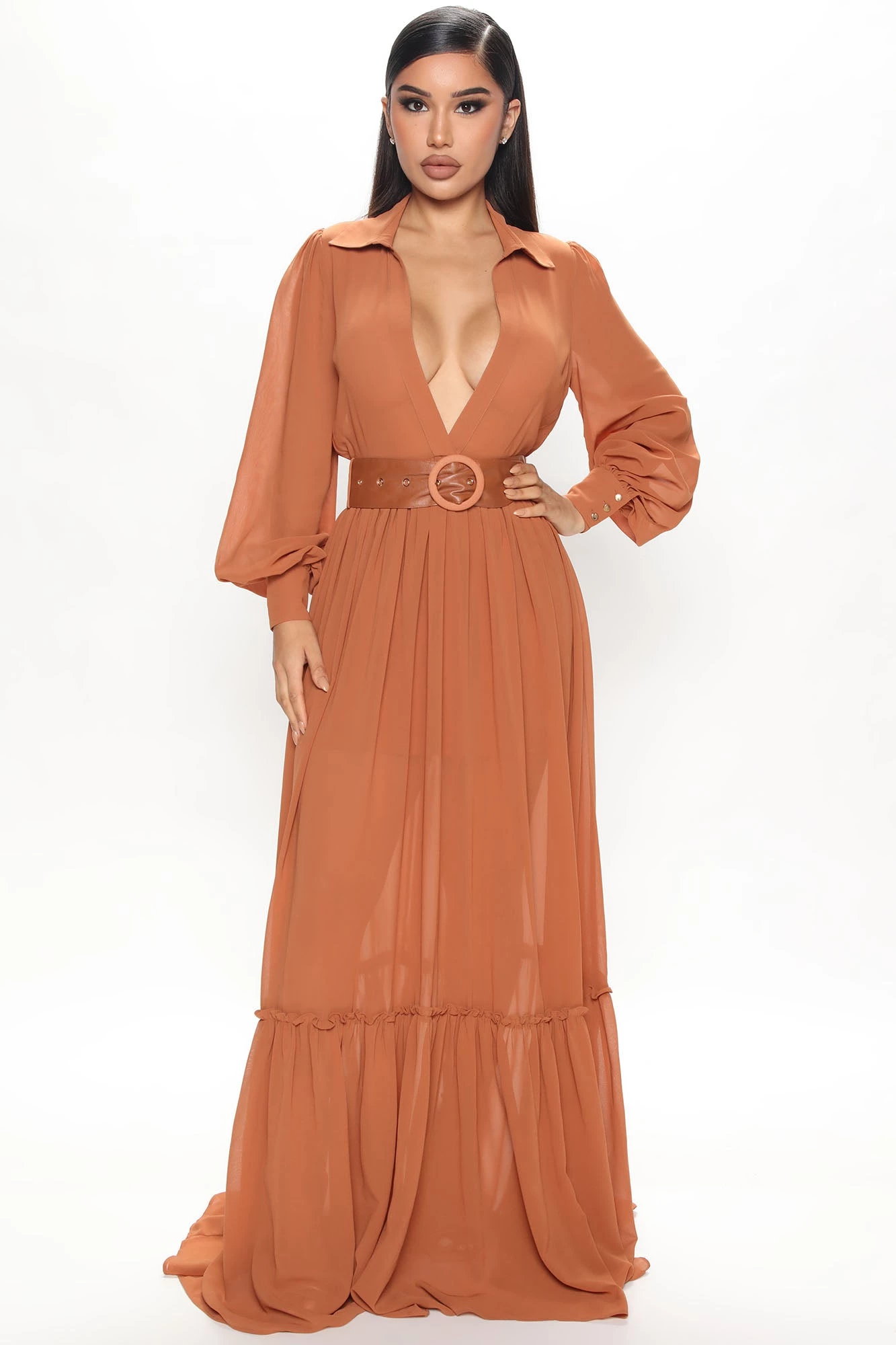 Fashion Nova Rich In Love Maxi Dress - Rust 5 Fashion Nova Rich In Love Maxi Dress - Rust - Image 3
