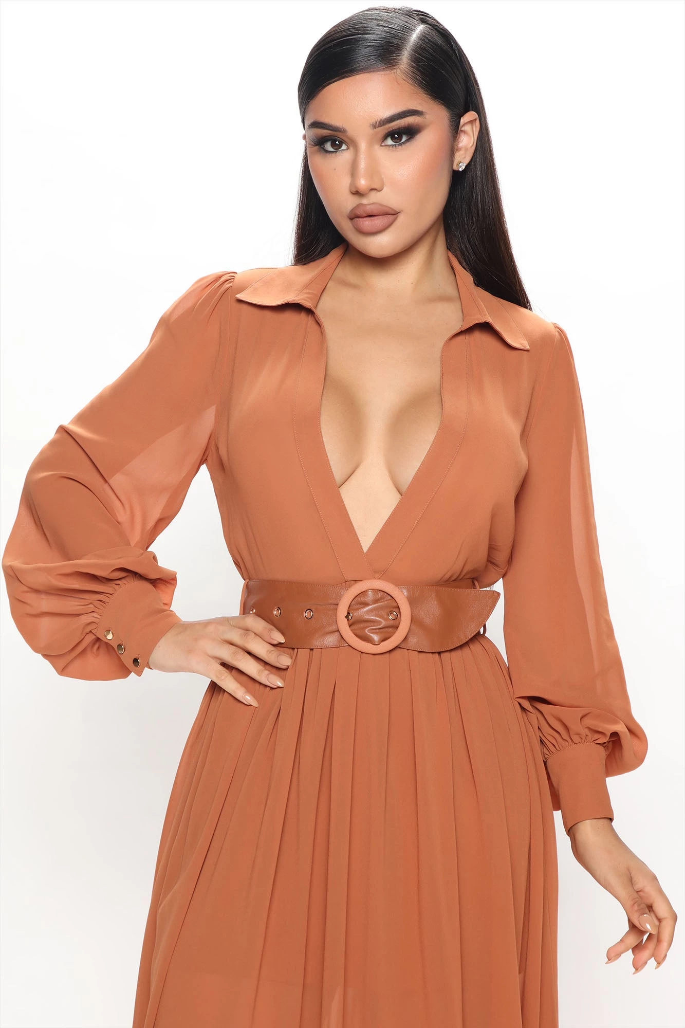 Fashion Nova Rich In Love Maxi Dress - Rust 6 Fashion Nova Rich In Love Maxi Dress - Rust - Image 4