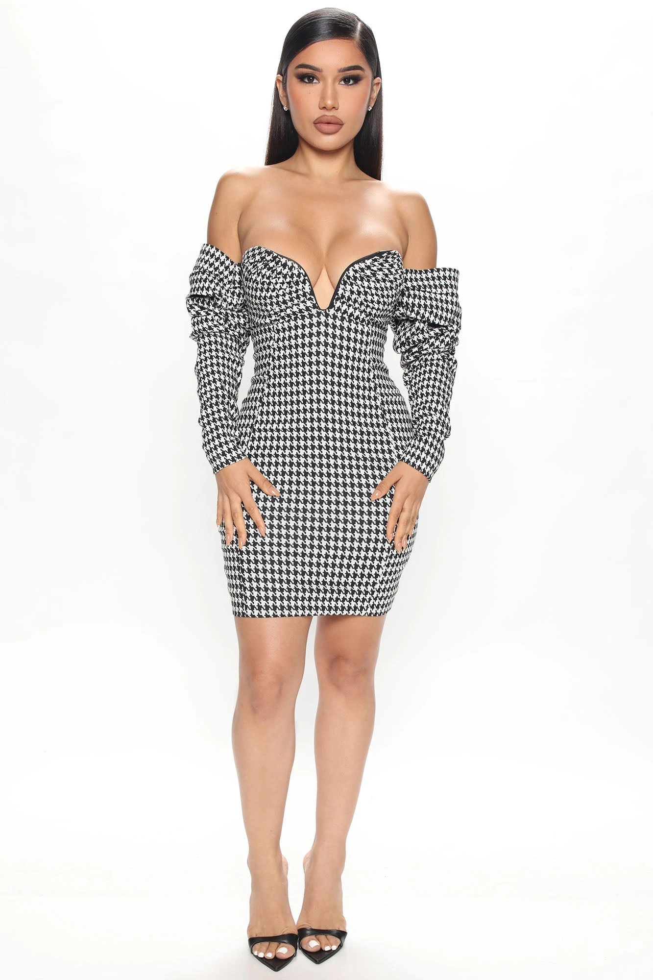 Fashion Nova Joella Mini Dress - White/Black 4 Fashion Nova Joella Mini Dress - White/Black - Image 2