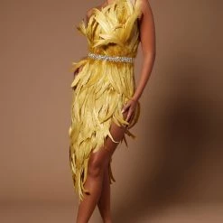 Fashion Nova Katana Mini Dress - Chartreuse