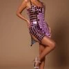 Fashion Nova Astrid Mirror Mini Dress - Purple
