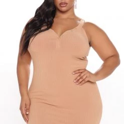Fashion Nova Malia Ribbed Dress Set - Taupe -fashion nova dresses Shop 07 08 20Studio3 MS D15 26 54 68 LBST20403 Taupe 0011 PLUS RG