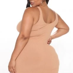 Fashion Nova Malia Ribbed Dress Set - Taupe -fashion nova dresses Shop 07 08 20Studio3 MS D15 27 00 68 LBST20403 Taupe 0015 PLUS RG