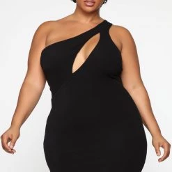 Fashion Nova Cut Me In One Shoulder Mini Dress - Black -fashion nova dresses Shop 07 10 19 Studio 3 JP 11 28 38 31 D13303H Black 1137 RA scaled