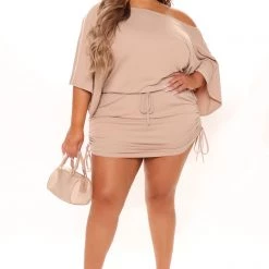 Fashion Nova Less Excuses Mini Dress - Taupe -fashion nova dresses Shop 07 12 21Studio2 SN TB 10 44 06 7 MD2569 Taupe 6314 PLUS JK
