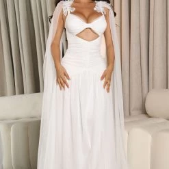 Fashion Nova Celeste Maxi Dress - White