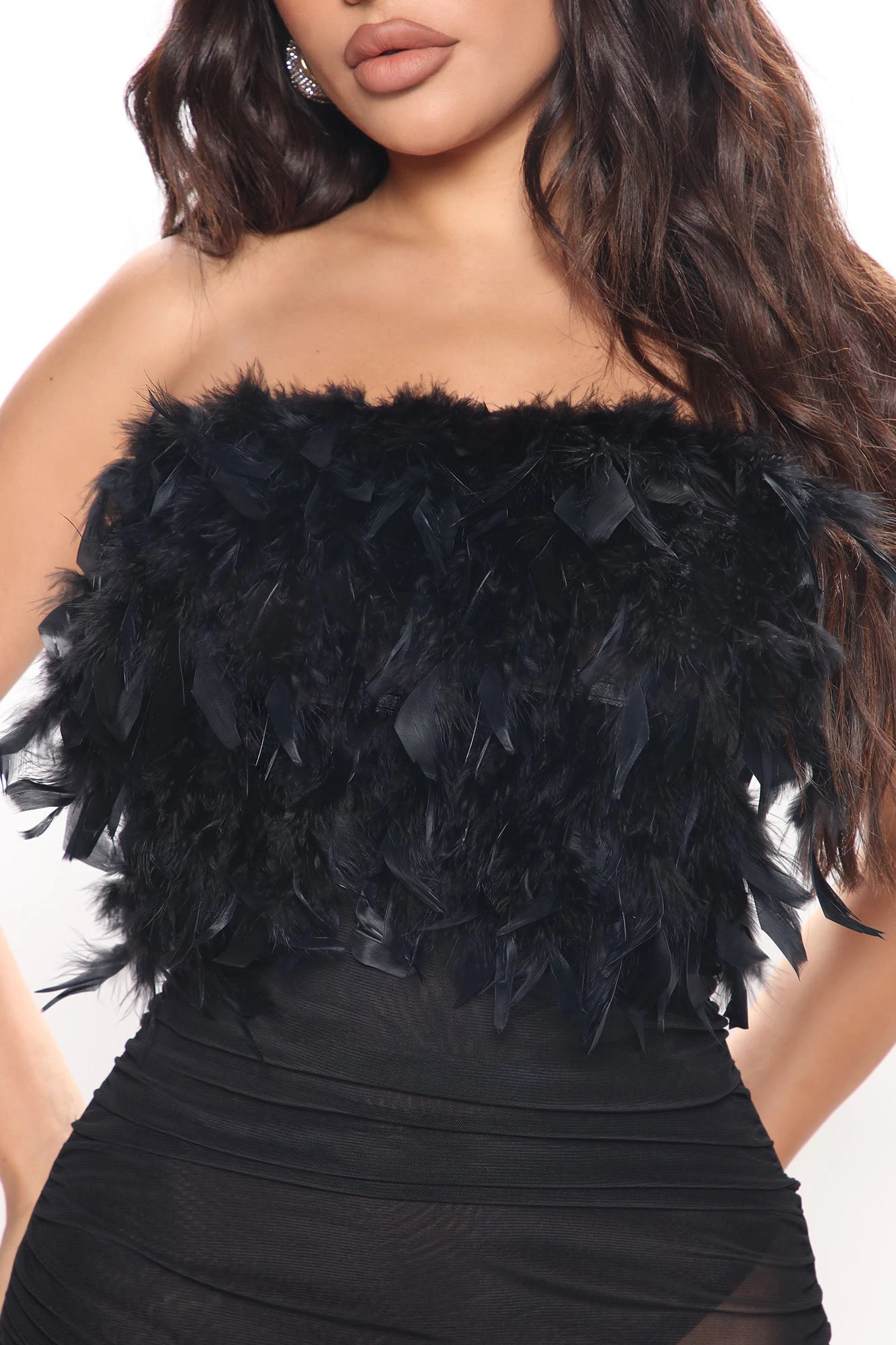 Fashion Nova Noa Feather Mini Dress - Black 6 Fashion Nova Noa Feather Mini Dress - Black - Image 4