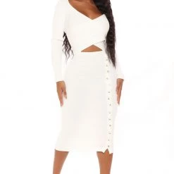 Fashion Nova Love Struck Sweater Midi Dress - White -fashion nova dresses Shop 07 15 21Studio3 ME TB 15 12 22 63 SBD125 White 0829 WG