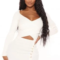 Fashion Nova Love Struck Sweater Midi Dress - White -fashion nova dresses Shop 07 15 21Studio3 ME TB 15 12 24 63 SBD125 White 0832 WG