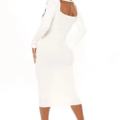 Fashion Nova Love Struck Sweater Midi Dress - White -fashion nova dresses Shop 07 15 21Studio3 ME TB 15 12 45 63 SBD125 White 0834 WG
