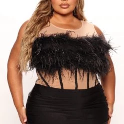 Fashion Nova Let's Party Feather Mini Dress - Black -fashion nova dresses Shop 07 15 22Studio4 RT AC 09 54 15 2 DND52172 Black 0938 PLUS JB