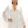 Fashion Nova Starla Sequin Mini Dress - White