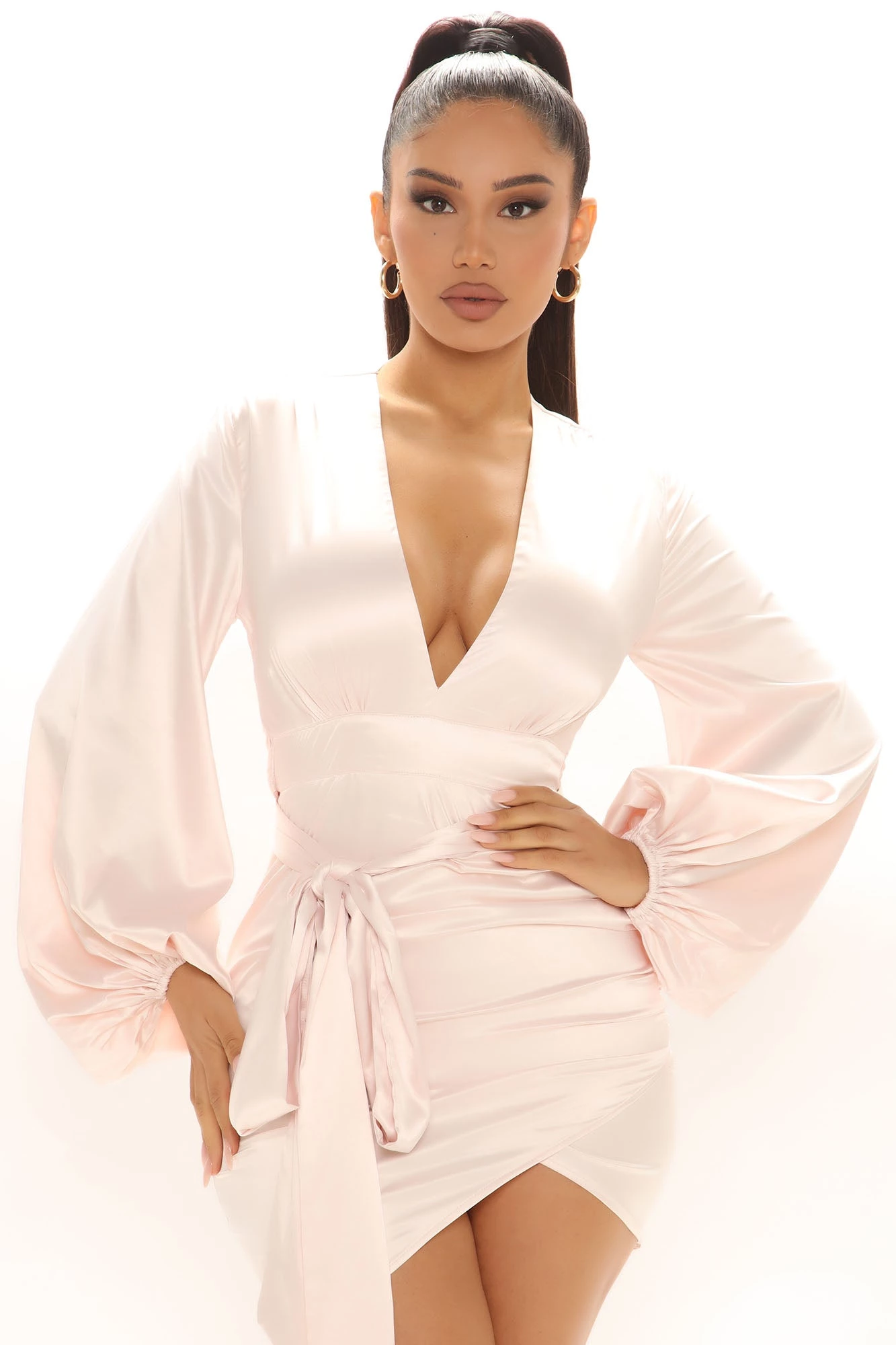 Fashion Nova Milan Satin Mini Dress - Cream 5 Fashion Nova Milan Satin Mini Dress - Cream - Image 3