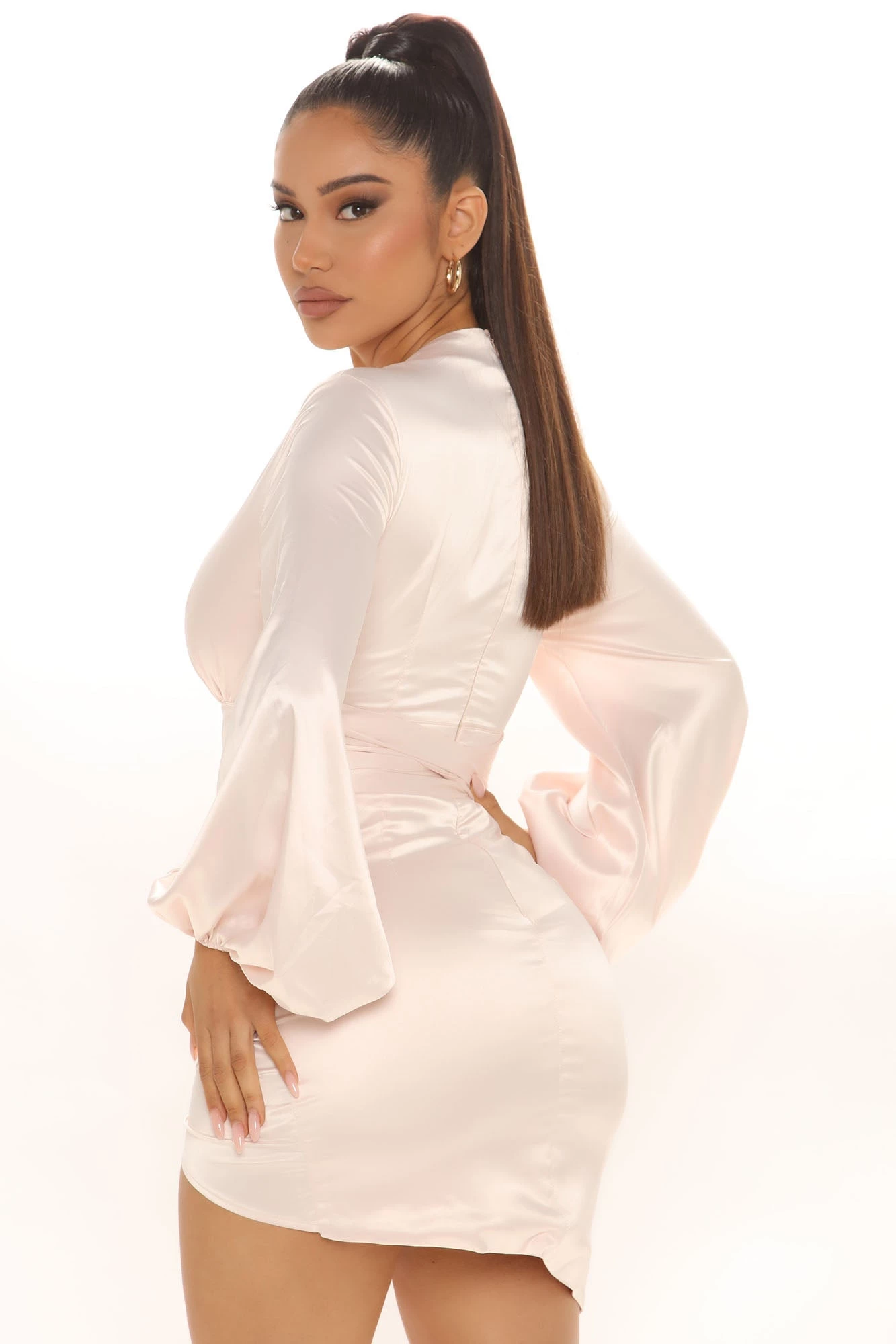 Fashion Nova Milan Satin Mini Dress - Cream 7 Fashion Nova Milan Satin Mini Dress - Cream - Image 5
