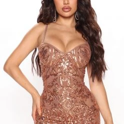 Fashion Nova Helena Sequin Midi Dress - Mocha -fashion nova dresses Shop 07 18 22Studio2 CE 11 11 11 19 HMD13610 Mocha 0310 PB