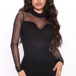 Fashion Nova Tilly Sweater Midi Dress - Black -fashion nova dresses Shop 07 19 22Studio2 KJ KP 13 38 11 36 RDAB7150 Black 1021 SG