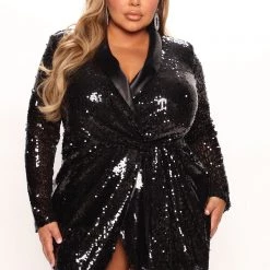 Fashion Nova Cia Sequin Mini Dress - Black -fashion nova dresses Shop 07 19 22Studio4 DM AC 14 54 26 33 SD36191221FN Black 1747 PLUS EH
