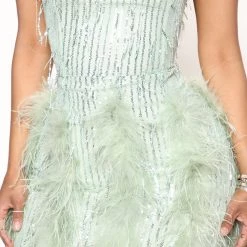 Fashion Nova Call Me Feather Sequin Mini Dress - Mint -fashion nova dresses Shop 07 20 22Studio3 RM AC 15 22 53 35 DR2510 Mint 3522 EH