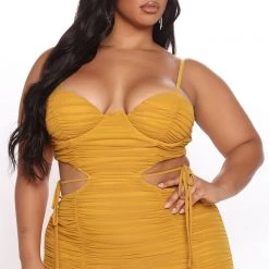 Fashion Nova My Heart Is Full Midi Dress - Mustard -fashion nova dresses Shop 07 23 21Studio3 DD KP 11 11 05 21 JD2671 Mustard 3956 PLUS KL