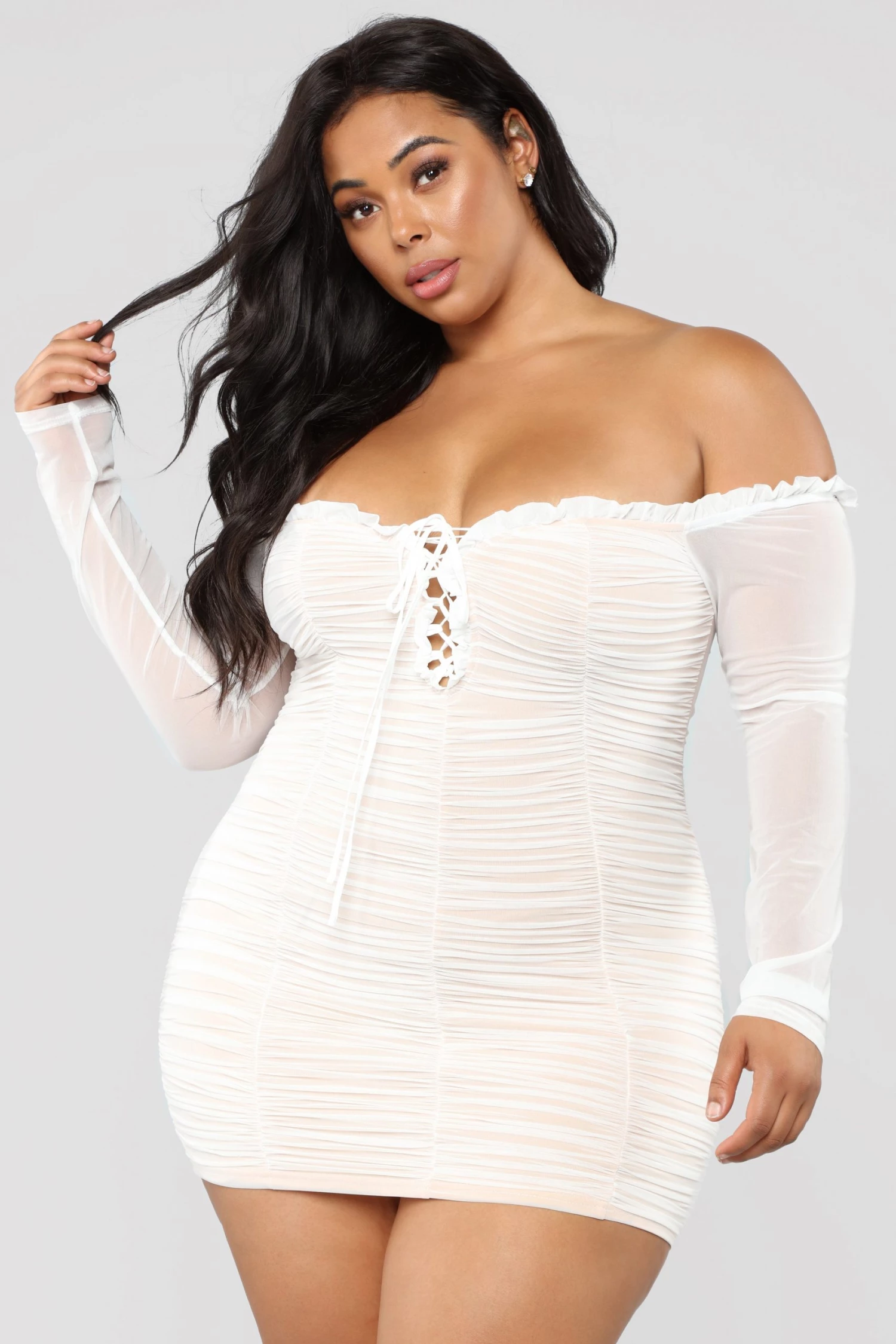 Fashion Nova Maura Mesh Dress - White 15 Fashion Nova Maura Mesh Dress - White - Image 13