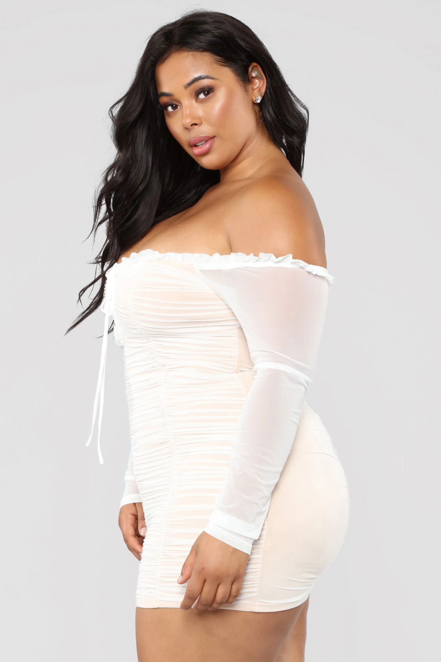 Fashion Nova Maura Mesh Dress - White 18 Fashion Nova Maura Mesh Dress - White - Image 16