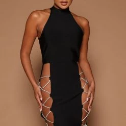 Fashion Nova Melia Bandage Mini Dress - Black
