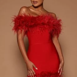 Fashion Nova Acelia Bandage Mini Dress - Red