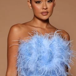 Fashion Nova Lorina Feather Mini Dress - Blue -fashion nova dresses Shop 07 25 22Studio6 ME KP 14 24 59 39 GW22C1115 Blue 9296 JB