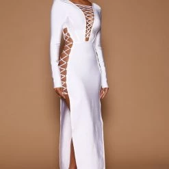 Fashion Nova Sherry Maxi Dress - White