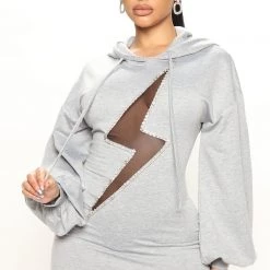 Fashion Nova Quick Like Lightning Mini Dress - Heather Grey